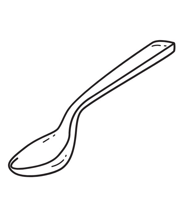 tranh tô màu cái thìa 9