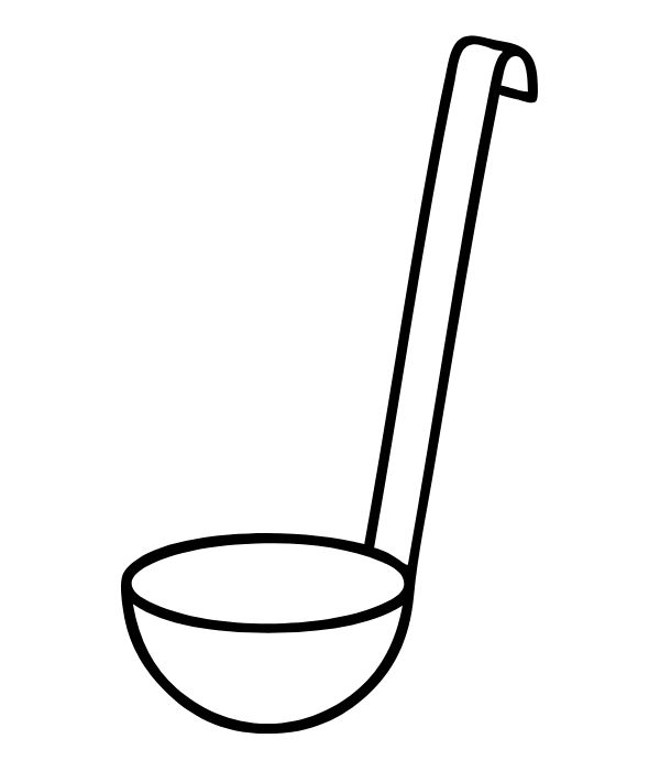 tranh tô màu cái thìa