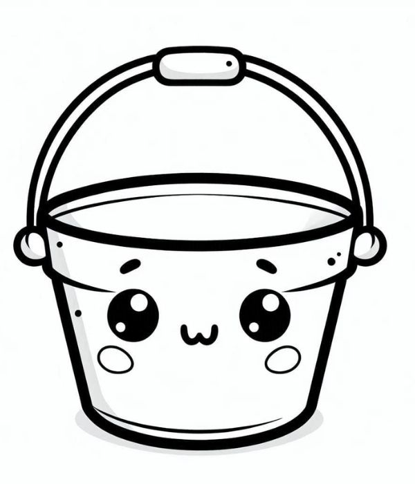 tranh tô màu cái xô 12