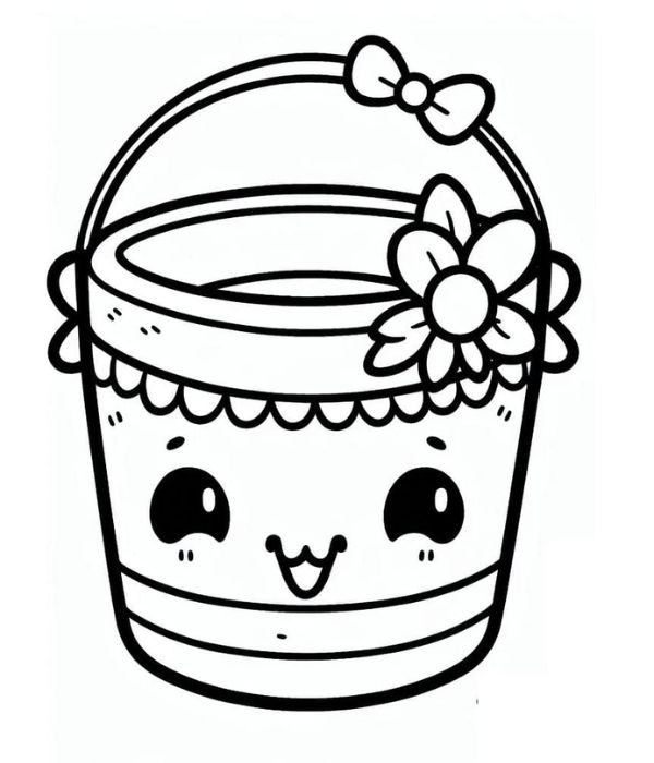 tranh tô màu cái xô 13