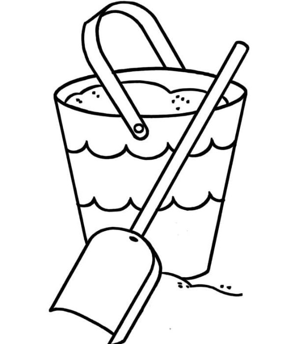 tranh tô màu cái xô 16