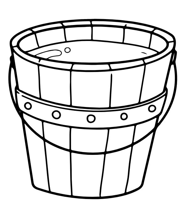 tranh tô màu cái xô 2