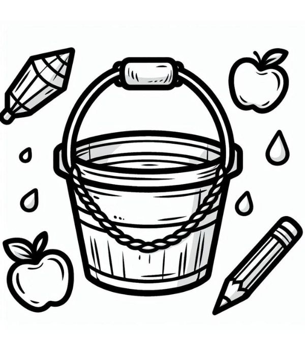 tranh tô màu cái xô 20