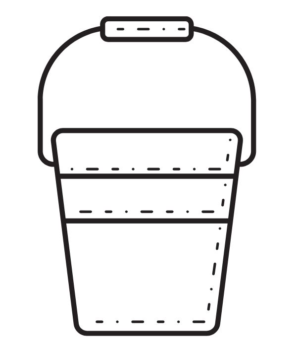 tranh tô màu cái xô 23