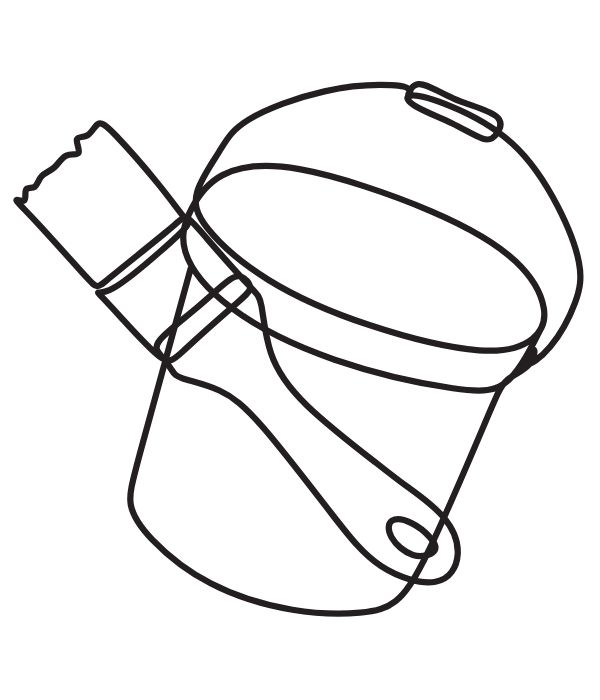 tranh tô màu cái xô 25