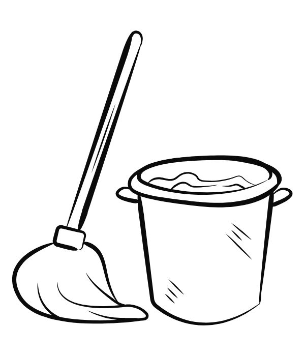 tranh tô màu cái xô 26