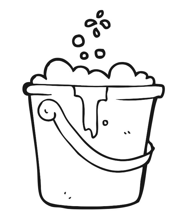 tranh tô màu cái xô 27