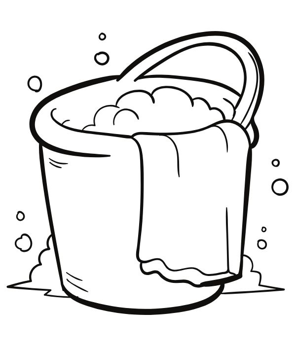 tranh tô màu cái xô 28