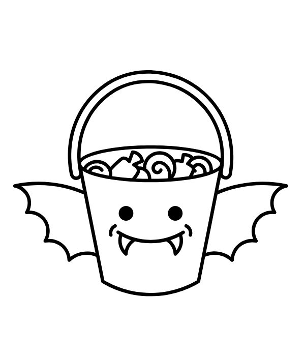 tranh tô màu cái xô 3