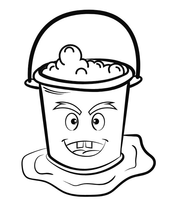 tranh tô màu cái xô 31