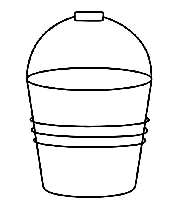tranh tô màu cái xô 4