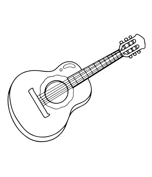 tranh tô màu cây đàn 1