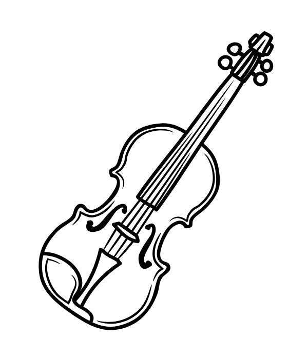 tranh tô màu cây đàn 11