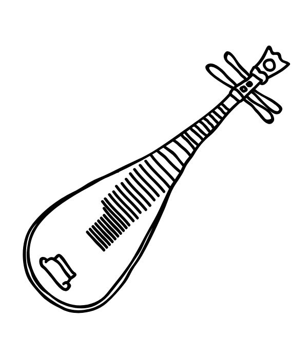 tranh tô màu cây đàn 14