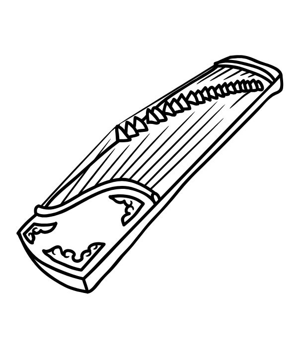 tranh tô màu cây đàn 15