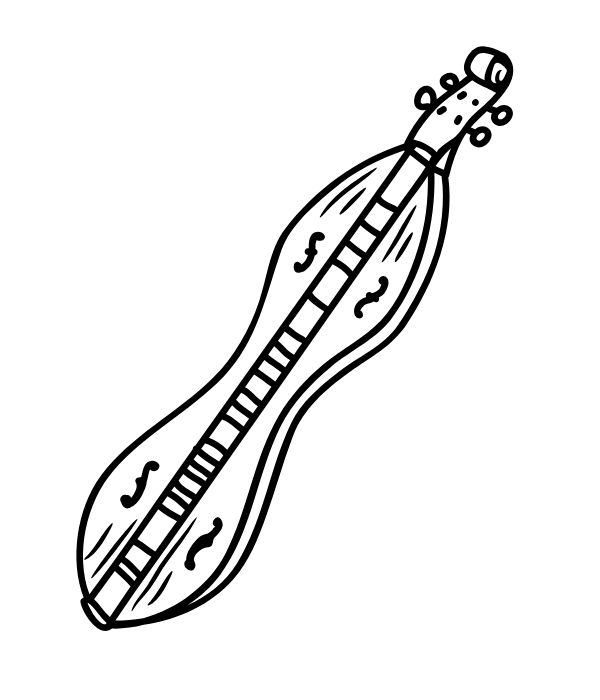 tranh tô màu cây đàn 19