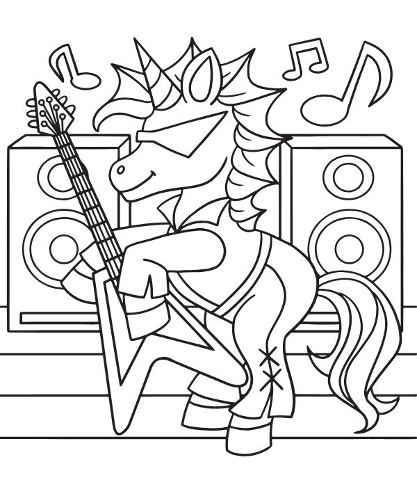 tranh tô màu cây đàn 2