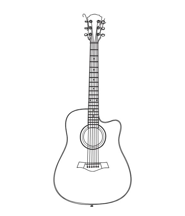 tranh tô màu cây đàn 24