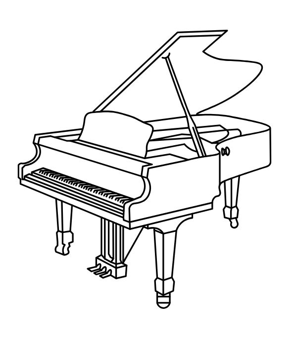 tranh tô màu cây đàn 25