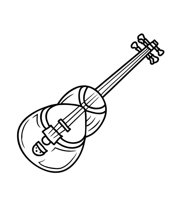 tranh tô màu cây đàn 27