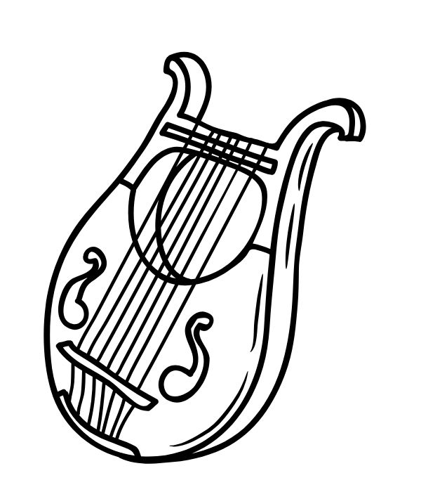 tranh tô màu cây đàn 28