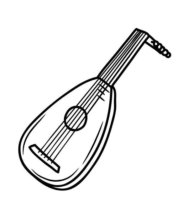 tranh tô màu cây đàn 29