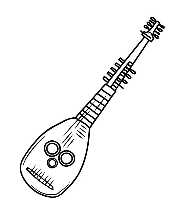 tranh tô màu cây đàn 31