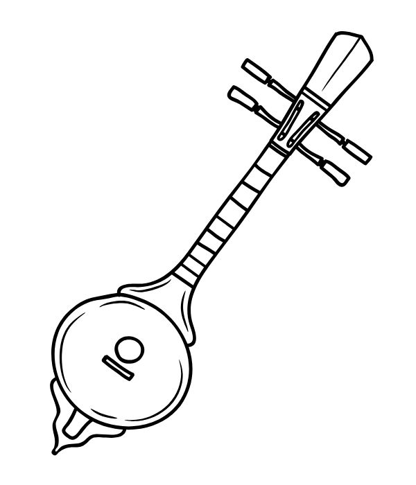 tranh tô màu cây đàn 32