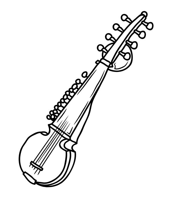 tranh tô màu cây đàn 33