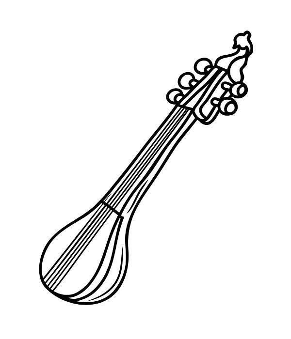 tranh tô màu cây đàn 34