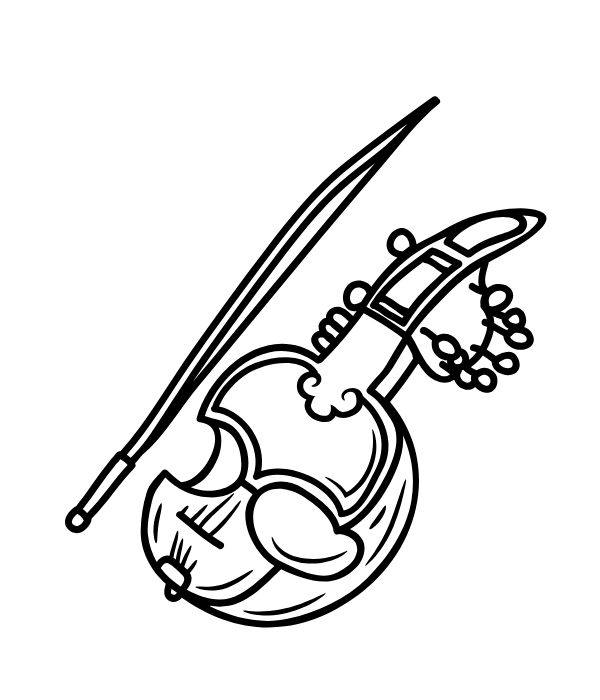 tranh tô màu cây đàn 35