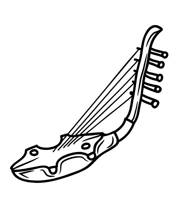 tranh tô màu cây đàn 36