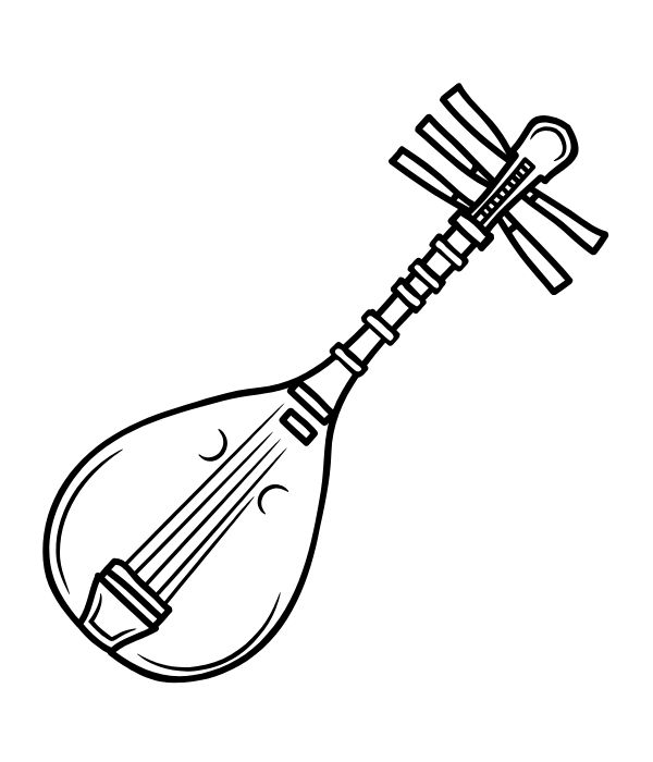 tranh tô màu cây đàn 37