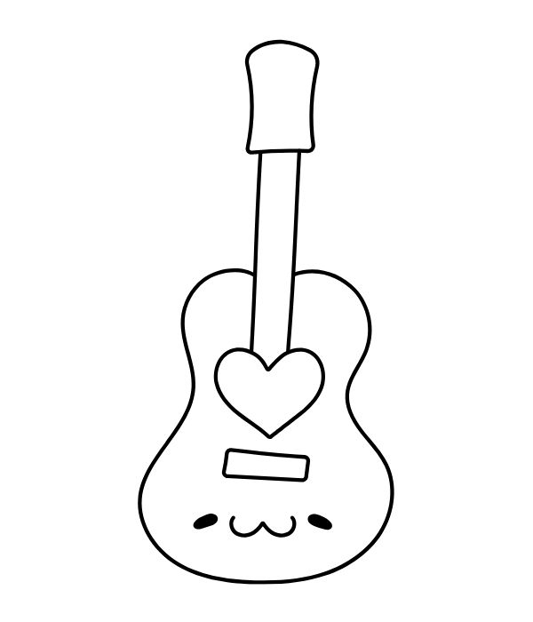 tranh tô màu cây đàn 4