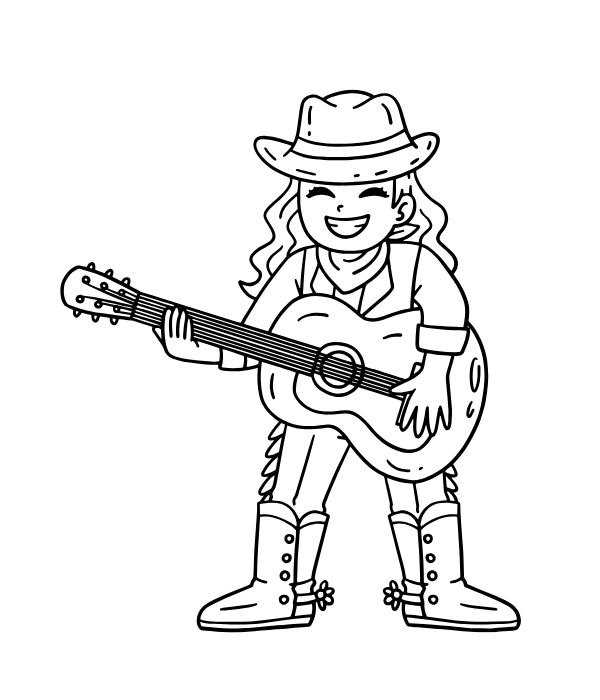 tranh tô màu cây đàn 6