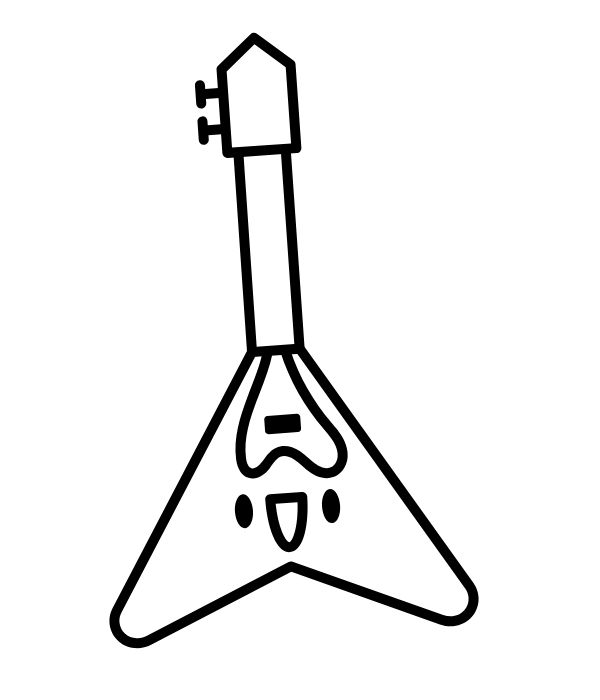 tranh tô màu cây đàn 7