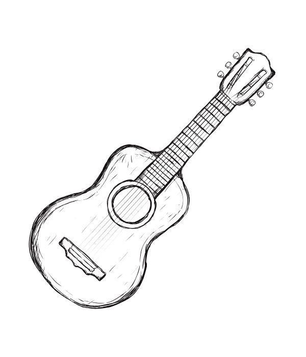 tranh tô màu cây đàn 8