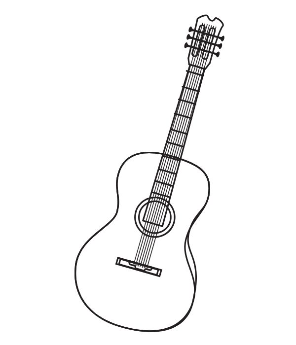 tranh tô màu cây đàn 9