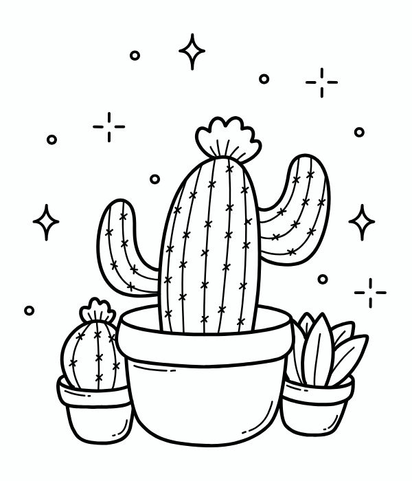 tranh tô màu chậu hoa 1