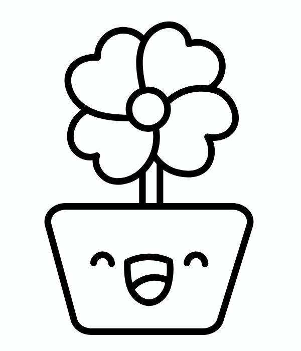 tranh tô màu chậu hoa 17