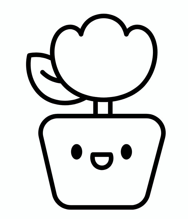 tranh tô màu chậu hoa 18