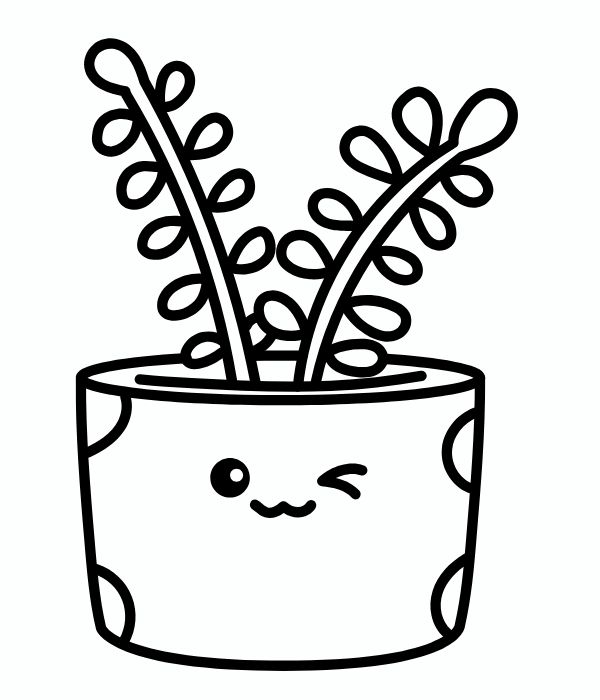 tranh tô màu chậu hoa 27