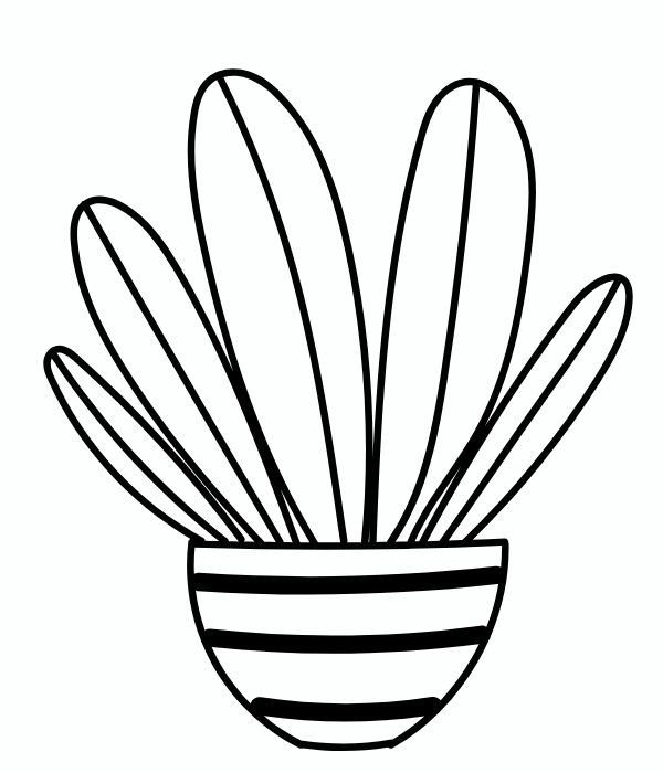 tranh tô màu chậu hoa 31