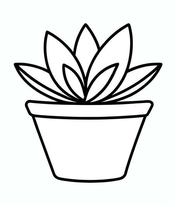 tranh tô màu chậu hoa 5