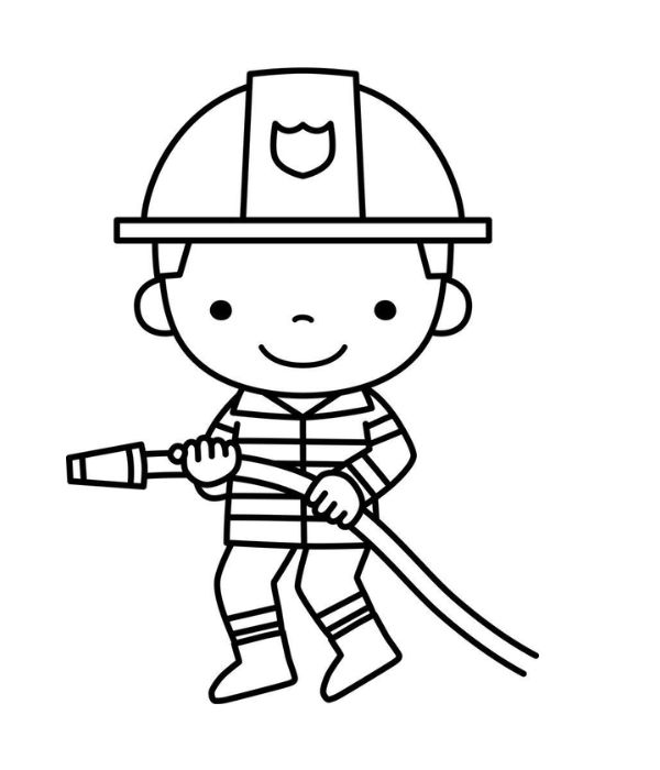 tranh tô màu chú lính cứu hỏa