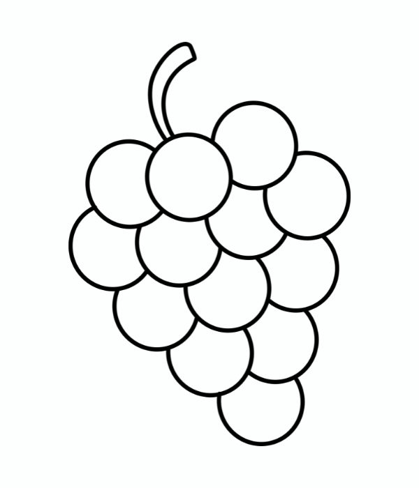 tranh tô màu chùm nho