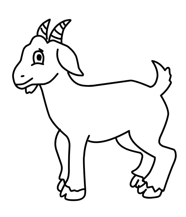 tranh tô màu con dê