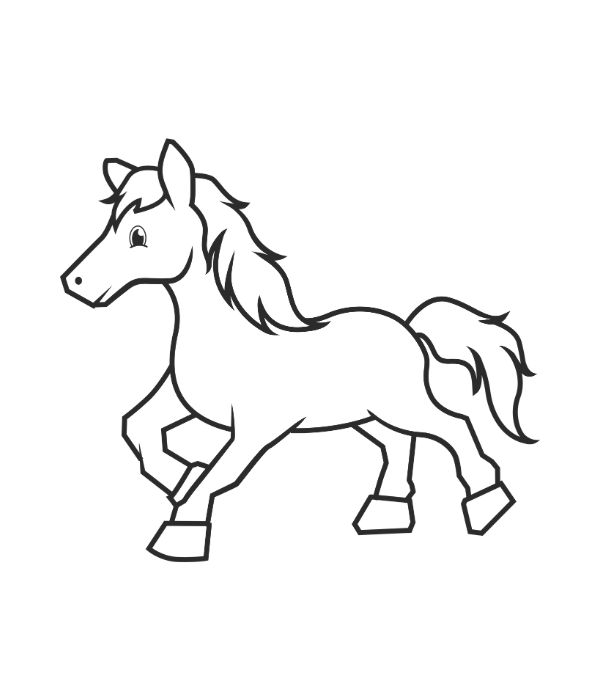 tranh tô màu con ngựa