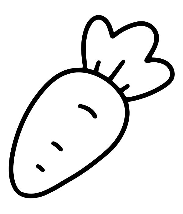 tranh tô màu củ cà rốt 1