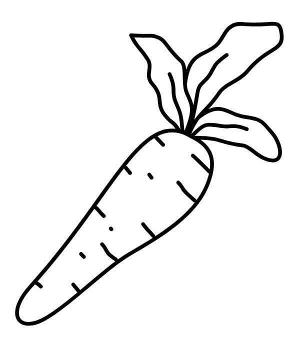 tranh tô màu củ cà rốt 12